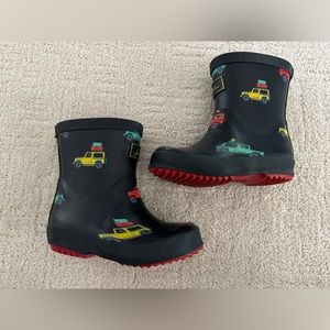 Joules car printed rain boots